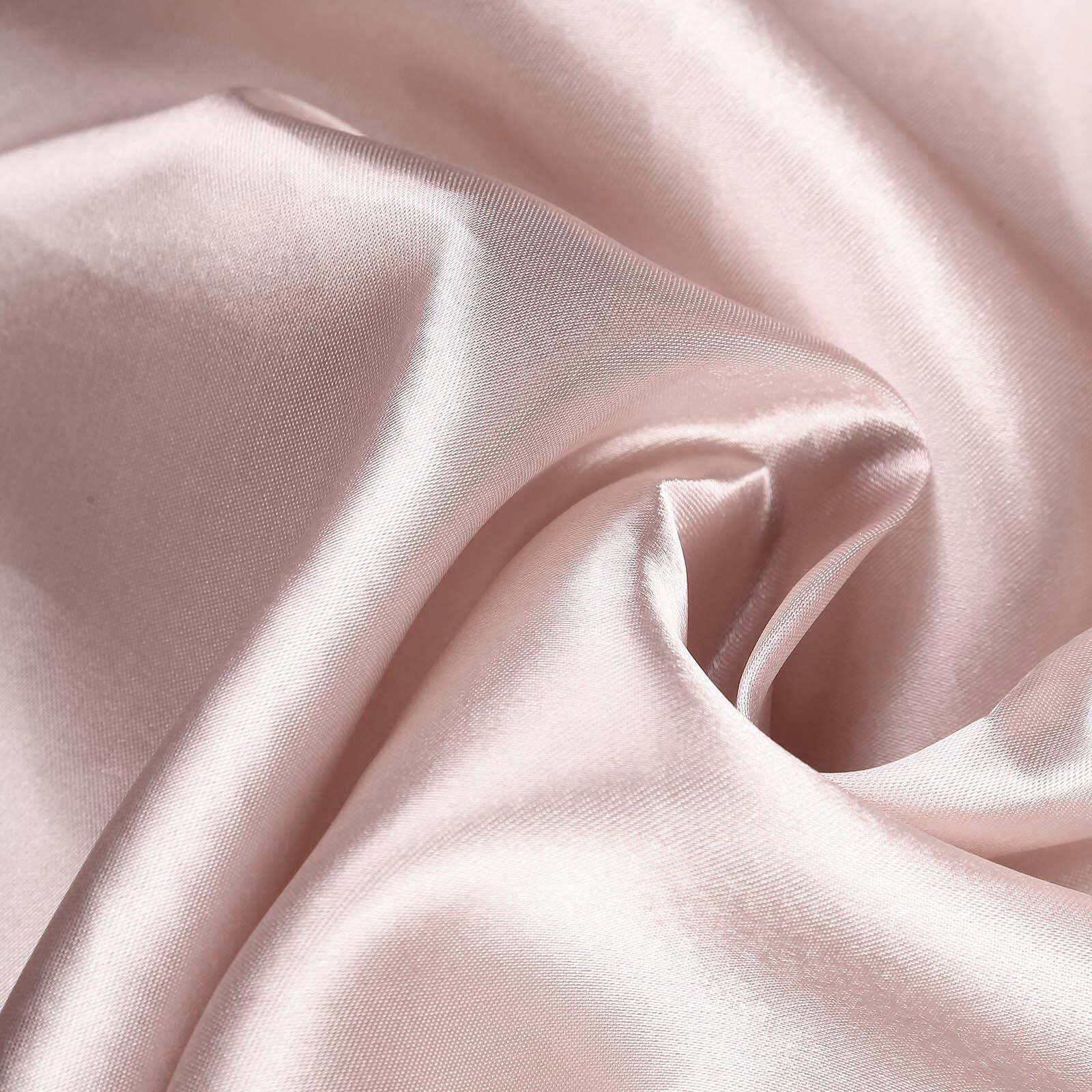 Balsacircle 90X156 Inch Blush Satin Rectangle Tablecloth Table Cover Linens For Wedding Table Cloth Party Reception Events Kitch